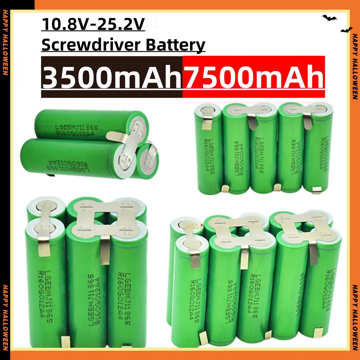 18650MJ1 Li-ion battery 2s1p 1s3p 3s2p 4s2p 5s2p 18650 power pack 3500 MAh 18 V screwdriver 18650 recharable battery