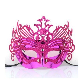Bloemen Keizerskroon Phantom Venetiaanse Eye Masker Maskerade Vrouwen Prinses Kroon Filigraan Bruiloft Masker: Roze