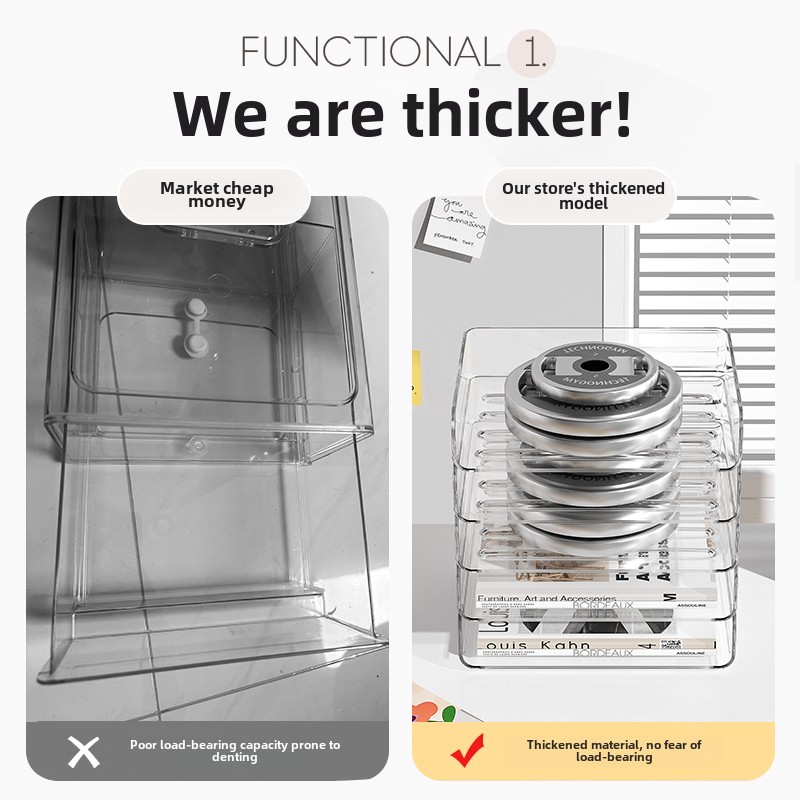 Desk Organizer with 2 Vertical File Holder, 4 Tier Stackable Paper Letter Tray File Organizer with Pen Holder,Desk Organizer