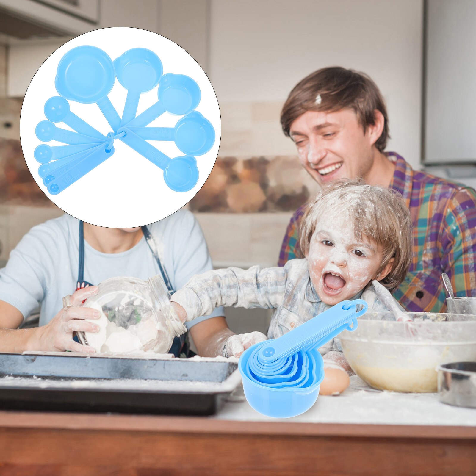 1 Set Home Kitchen Measuring Cups Cooking Measuring Spoons Scale Measuring Cups