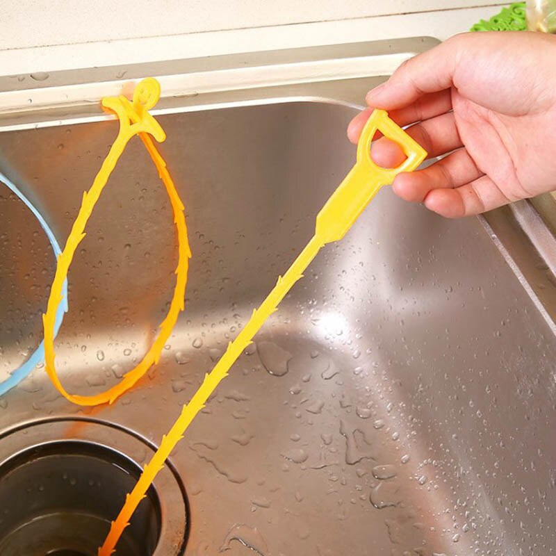 Husholdning badeværelse hår kloakfilter afløbsrensningsværktøj lang kloakfjernerværktøj afløbsrensere køkkenparykfjerner tilstoppe værktøjer