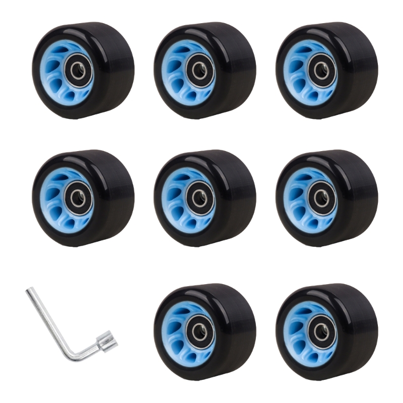Rueda monopatín con rodamientos, juego ruedas para patines, accesorio para patines doble rueda repuesto para