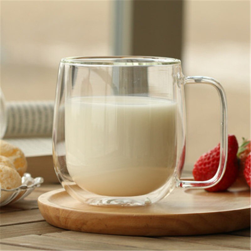 Double Wall Coffee Mugs Transparent Mugs Drinking Heat-resistant Glass Tea Beer Cup Drinkware Milk