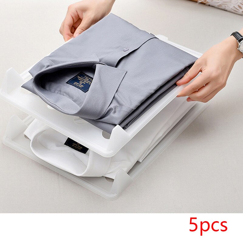 5PCS Folding Partition For Clothes Wardrobe Shirts Drawer Divider Baby Cloth Wardrobe Separator Home Supplies Storage Partition