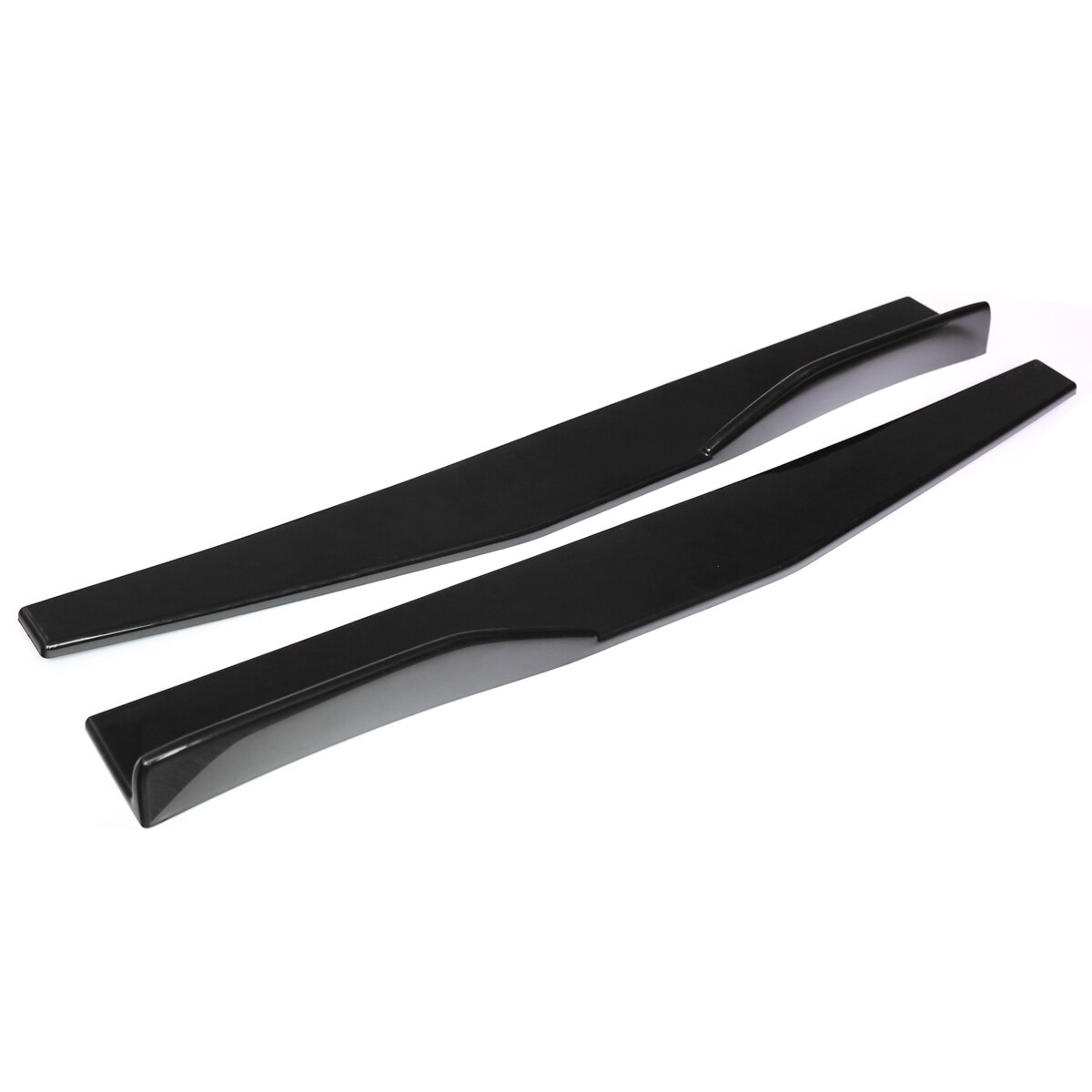 86" Universal Black Side Skirt Extension Rocker Panel Splitters 6pc HDC Autosports