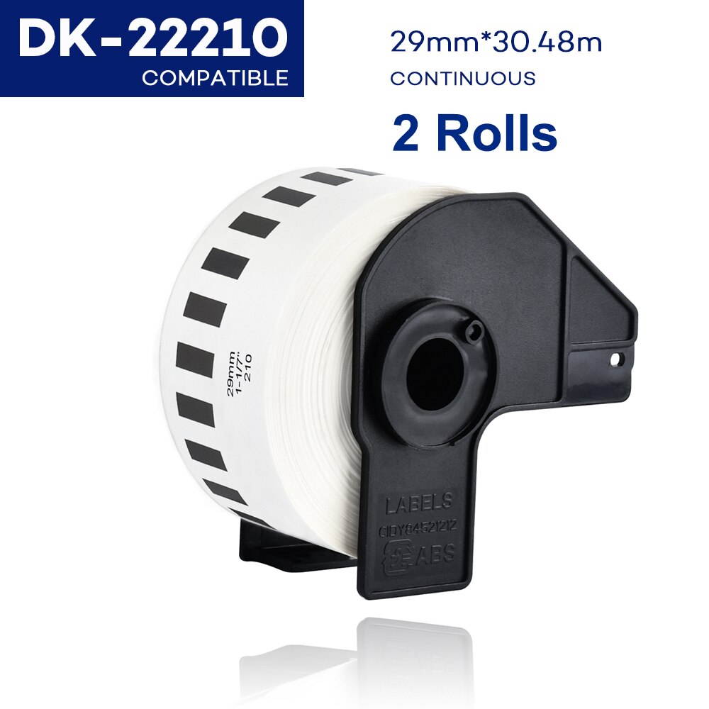 2 etykiety rolkowe kompatybilne z drukarką termiczną Brother QL570 DK 22205 DK11209 DK22205 ciągłe i wycinane standardowe etykiety adresowe