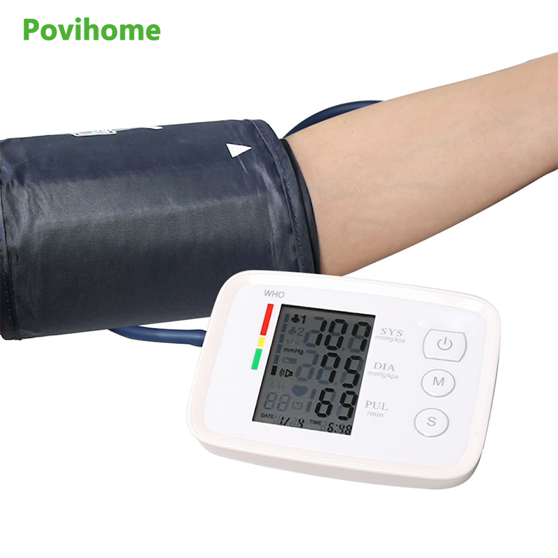 Arm Bloeddrukmeter Met Voice Broadcast Hartritme Test Pessure Meter Bloeddrukmeter Thuisgebruik Gezondheidszorg