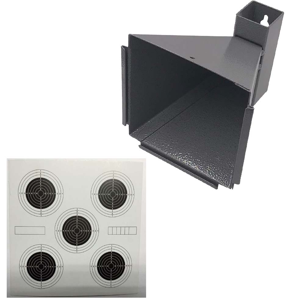 Grey Metal Pellet Trap Funnel-shape with 20 Counts Paper Targets Small 5.50 inch 14 cm: PURPLE