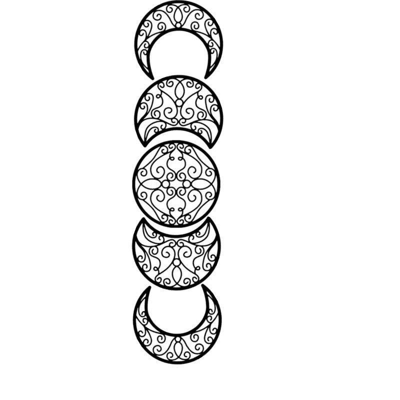 Moon Phase 3D Wall Stickers Wooden Moon Cycle Wall Decoration Living Room Bedroom Lunar Eclipse Wall Decoration Sticker: 01