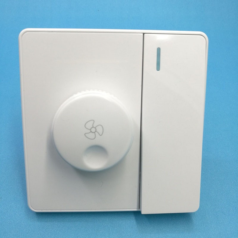 AC 220V Ceiling Fan Governor 86 Concealed Installation Speed Regulating Switch Panel Stepless Speed Change with Light Switch