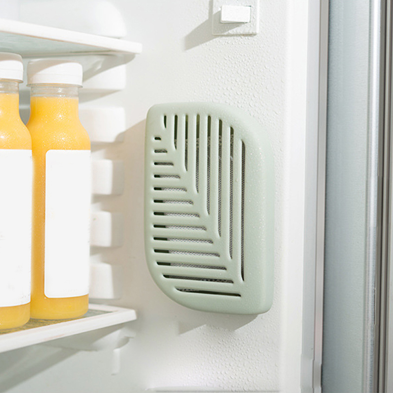 Green Leaf Shape Fridge Refrigerator Air Fresh box Purifier Charcoal Deodorizer Smell Collect Kitchen Absorber Freshener Odors