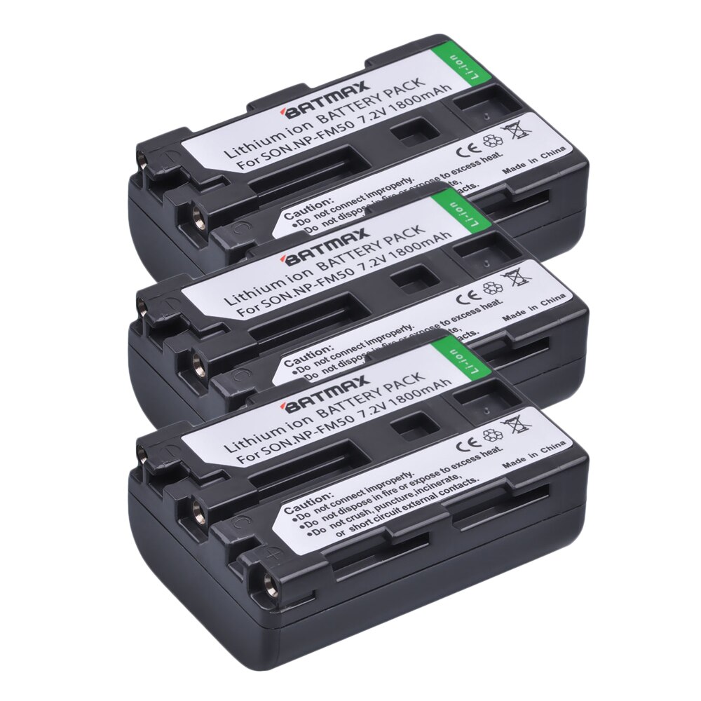 2Pcs NP-FM50 FM50 Battery + LCD Dual USB Charger for Sony NP-FM51 NP-FM30 NP-FM55H DCR-PC101 A100 Series DSLR-A100 Sony M Type: 3 Battery
