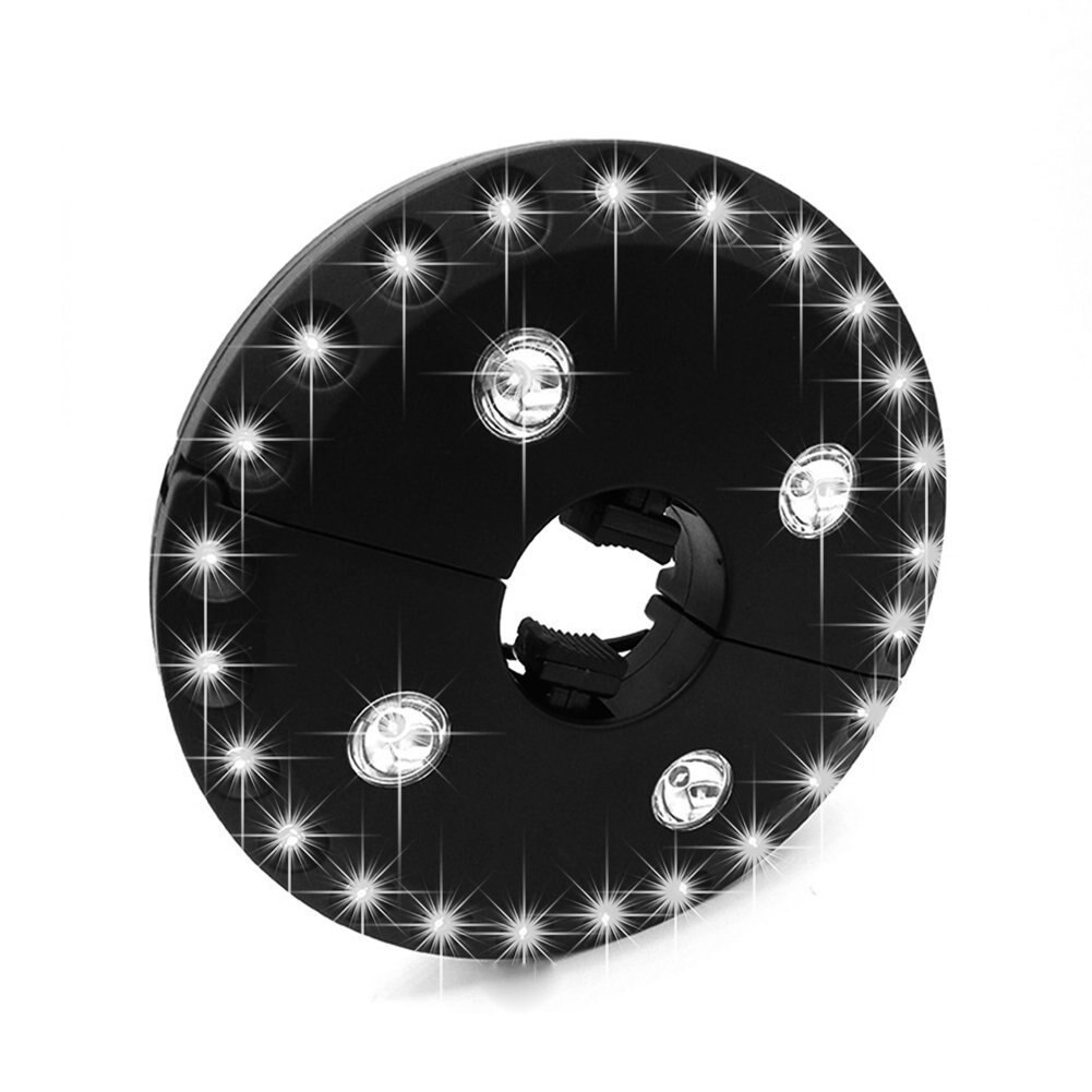 24+4 led multifunktions paraplylys udendørs krog led lumen campinglys ghs 99: Sort