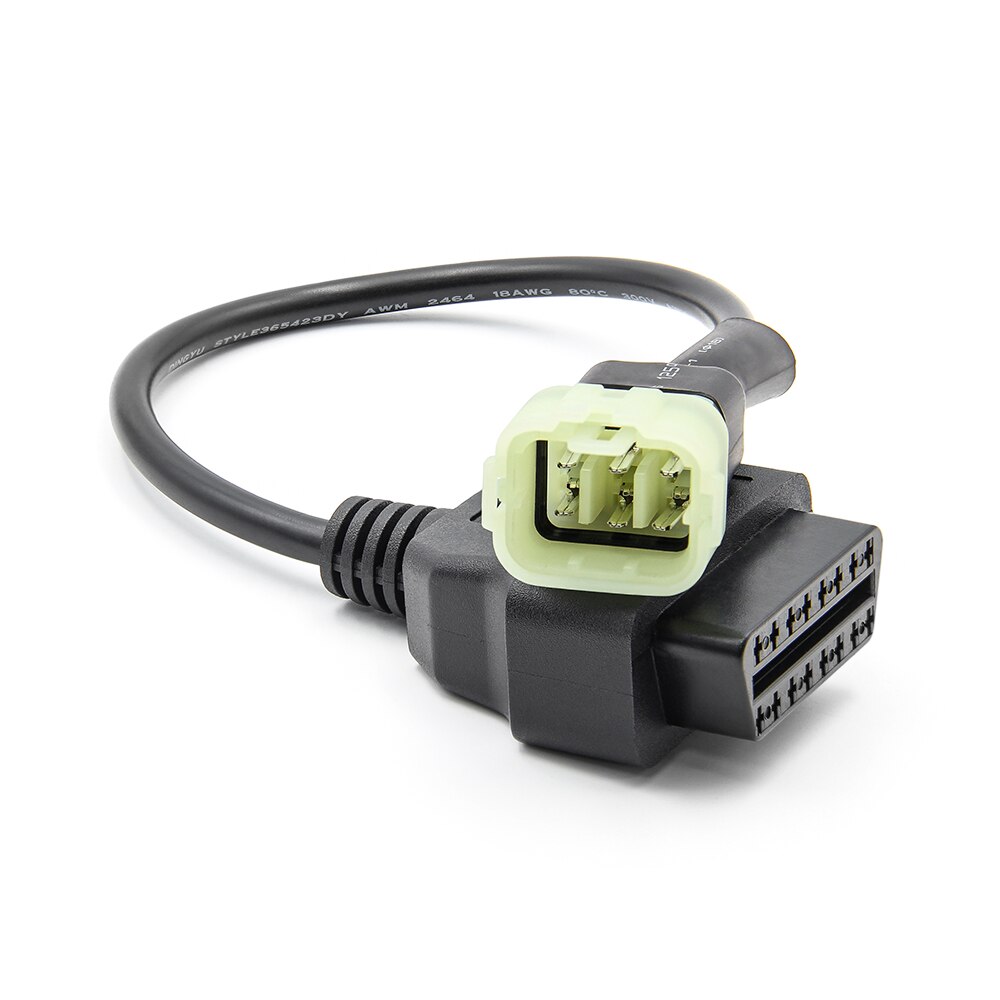 Conector para motocicleta KTM OBD2, adaptador de 6 pines a 16 pines para herramientas de diagnóstico OBD2, Cable de extensión para Moto OBD 2
