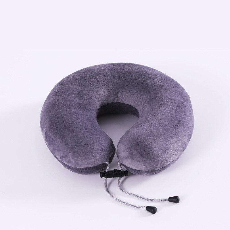 Natuurlijke Latex Reizen Nek Kussen Voor Vliegtuig U-Vormige Kussen Orthopedisch Kussen Kussens Oreiller Almohada Cervicale Poduszkap: New Grey