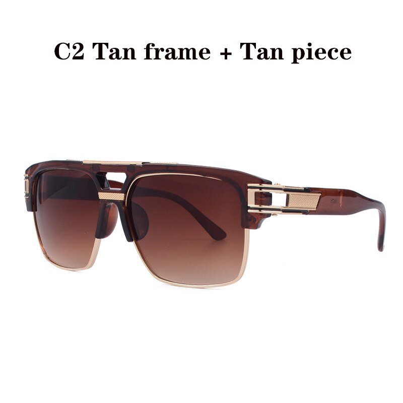 Modieuze Zonnebril Anti Blauw Platte Lens Mannen En Vrouwen Retro Zonnebril Zonnebril: C2