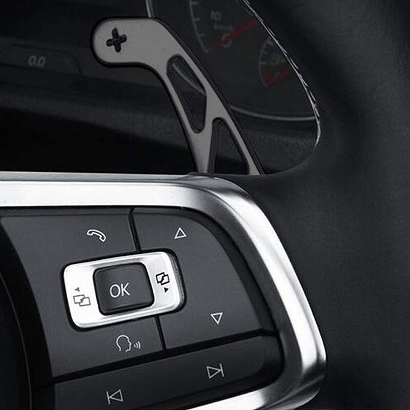 Car Steering Wheel Paddle Shift Extend Shifter for Scirocco GOLF GTI R GTD GTE MK7 For-POLO GTI Aluminum Alloy, (Black)