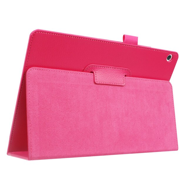 PU Leather Case For Huawei MediaPad T5 10 Cover for Huawei Media Pad AGS2-W09 AGS2-L09 AGS2-L03 AGS2-W19 10.1 inch Cover Cases: Rose Red