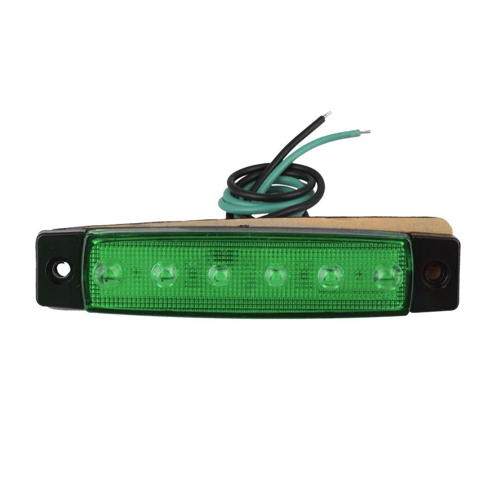 Lastbil led 24v trailer lygter 6 led bag bagside markeringslys baglygter grøn lastbil lastbil led lys