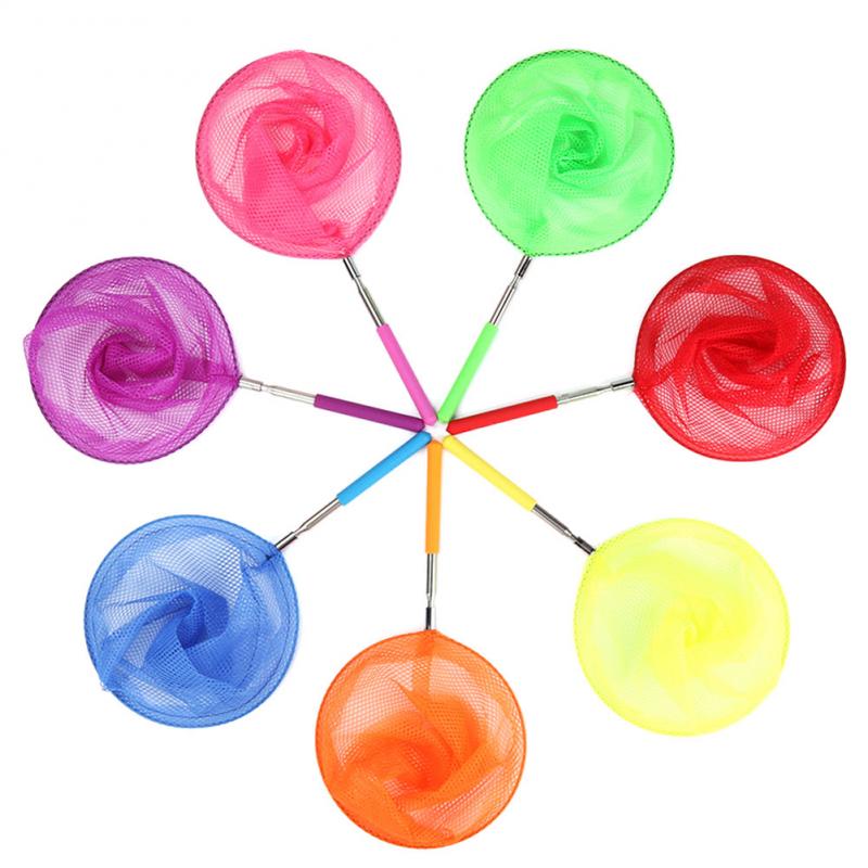 Extendable Rod Insect Butterfly Net Mesh Pocket Fishing Catch Outdoor Kids Children Popular Funny Game Colorful