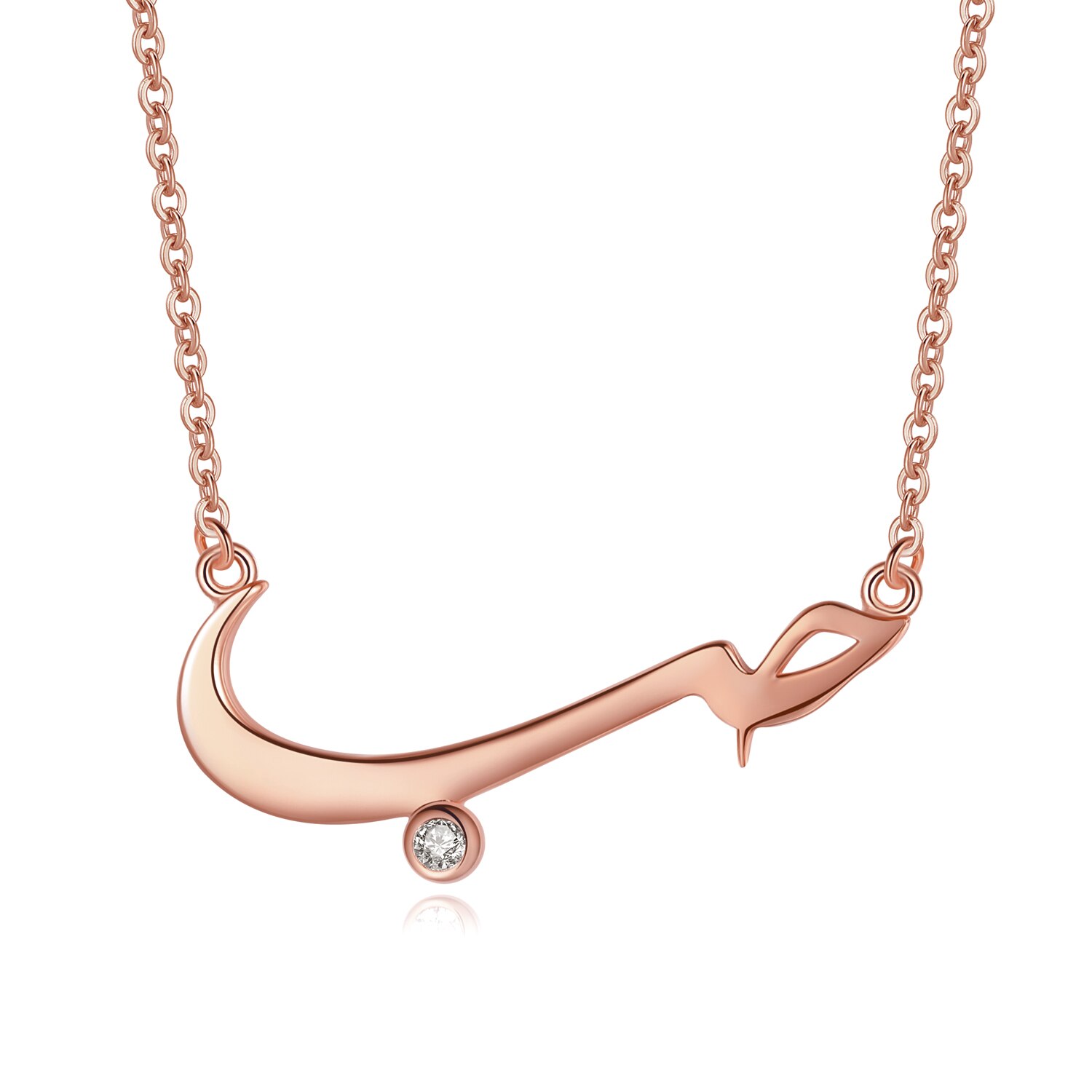 Tongzhe 925 Sterling Zilveren Ketting Voor Vrouwen Liefde Arabisch Vriendschap Cz Verklaring Hanger Ketting Engagement Sieraden: Style 2