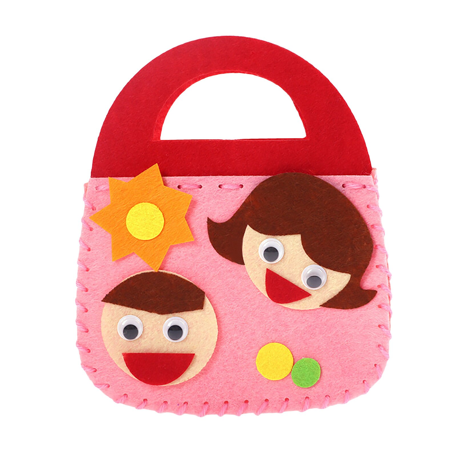 De costura para manualidades Diy fieltros bolso Kit de de dulces de Navidad bolsas de los niños de juguetes niñas Diy colección bolso artesanía: Azul