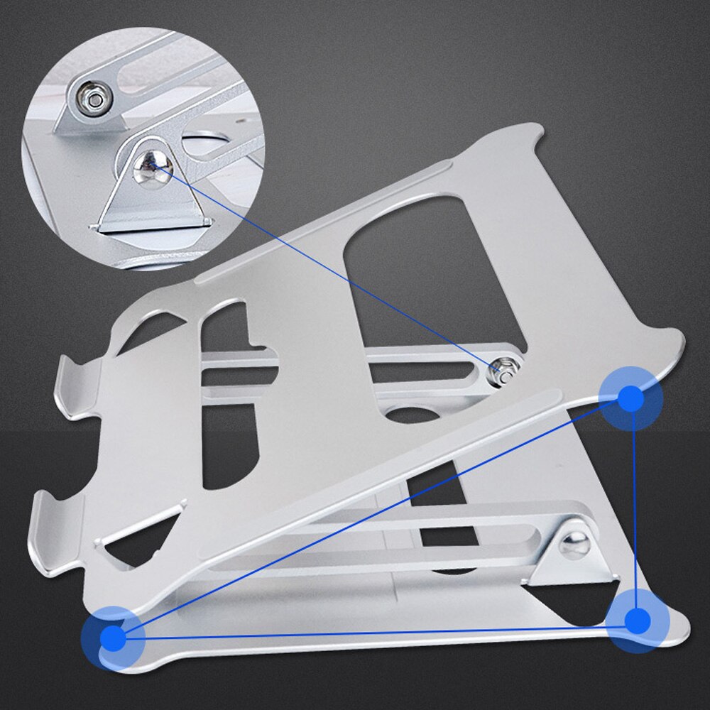 Laptop Stand Silver Aluminum Office Laptop Lift Stand Foldable Portable Laptop Stand Radiator Stand Suitable For 11 To 17 Inc
