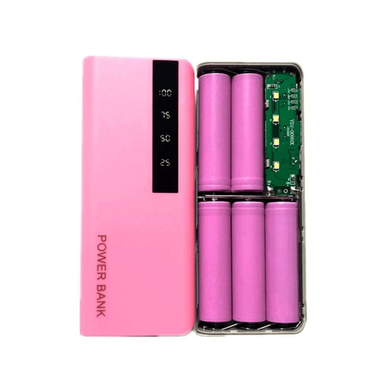 5x18650 Power Bank Battery Box Dual USB Mobile Phone Charger DIY Shell Case Holder with Digital Display Screen