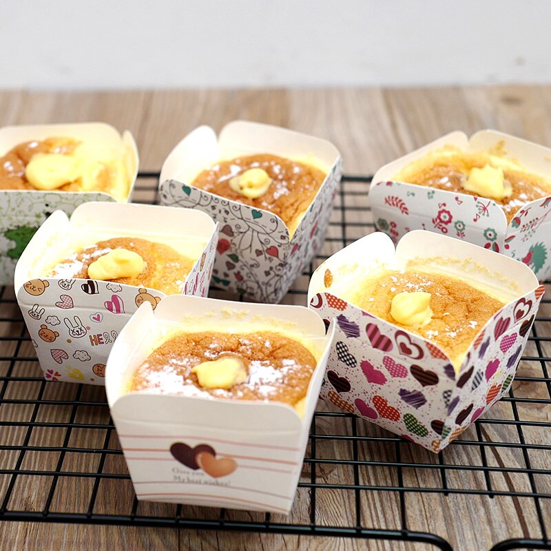 100pcs cake cup birthday party favors high temperature baking bread paper cup cake cupcake case small 6*5*4.5cm