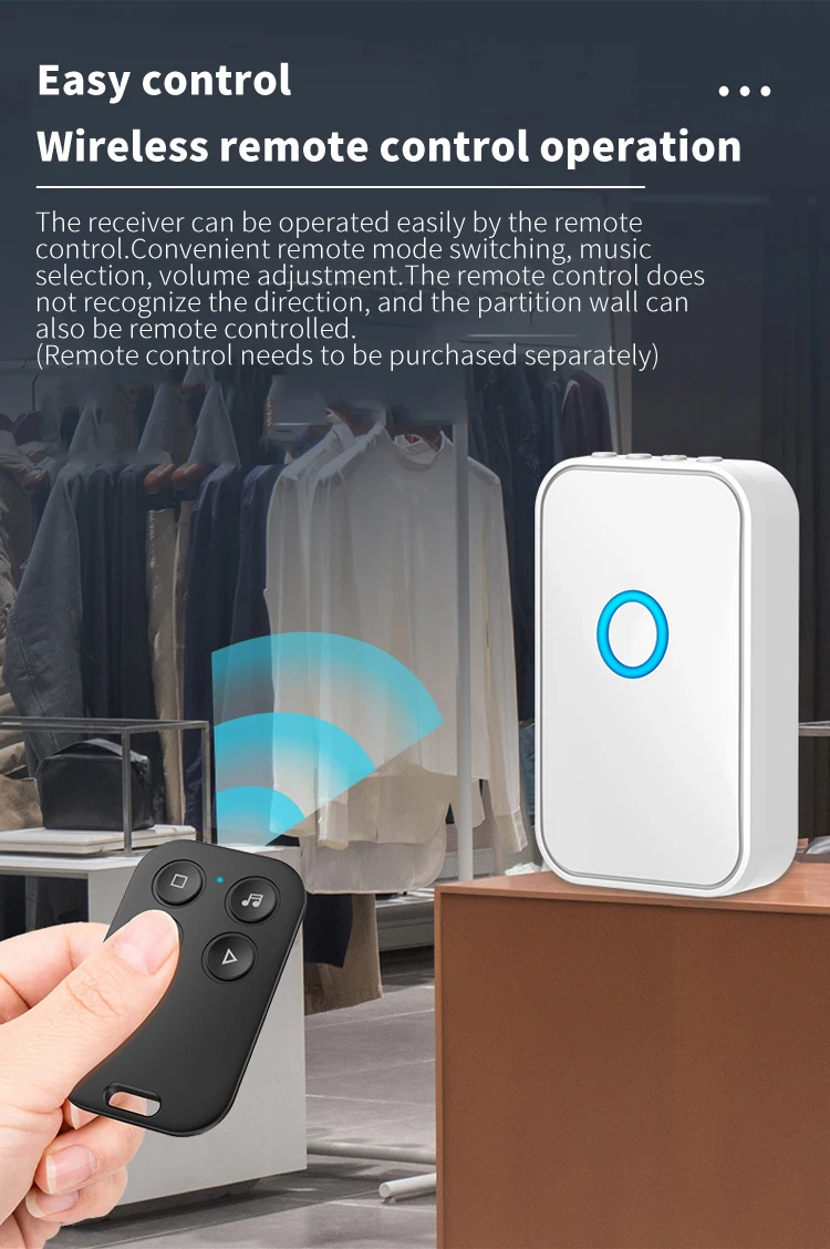 CACAZI Winkel Winkel Welkom Chime Wireless Home Otudoor Beveiliging Infrarood PIR Bewegingssensor Detector Alarmbel Toegangswaarschuwingssysteem