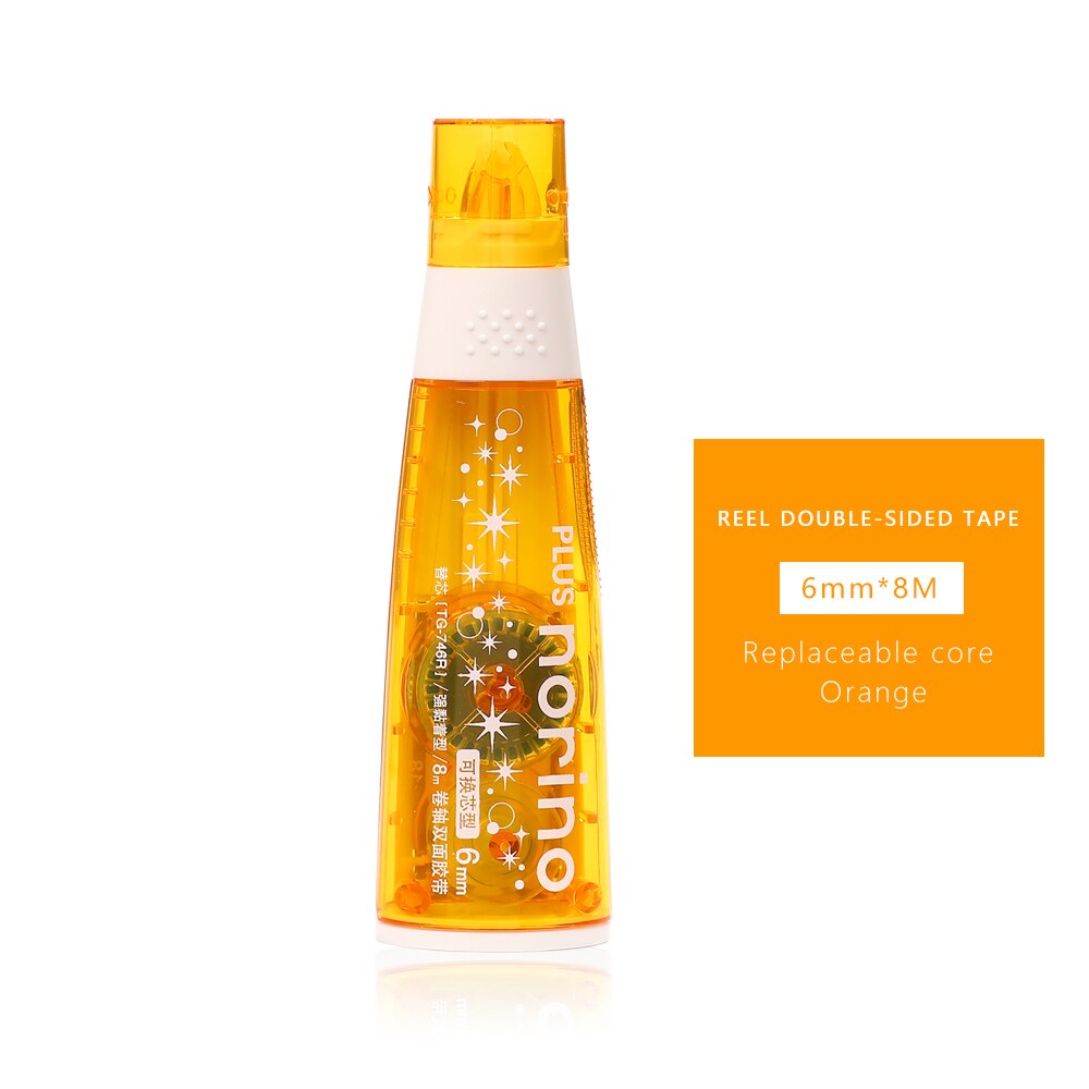 1pc più Norino scorrere nastro biadesivo rivista attrezzo punto tipo modifica adesiva punto colla scuola forniture per ufficio: arancia