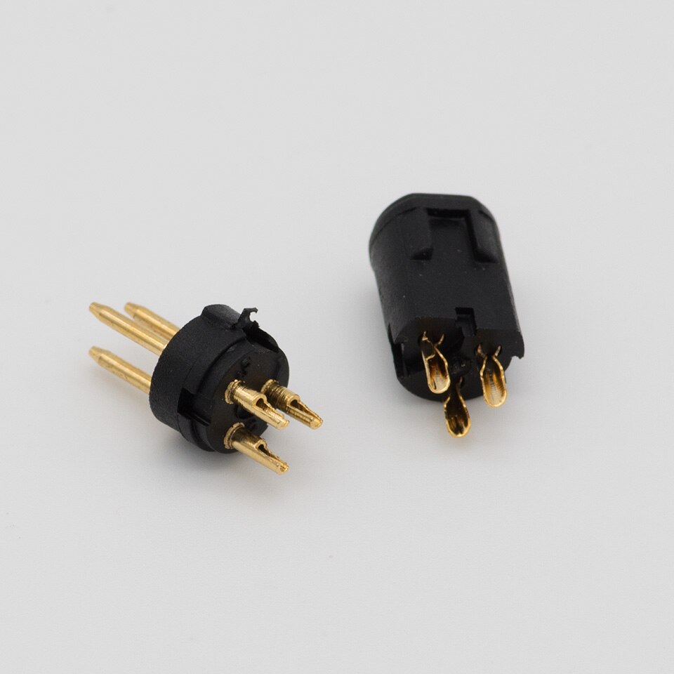 2pcs Mini XLR Connector, Mini Aviation MIC Microphone Connector, Zinc Alloy+copper pins with gold plated, 3 4 5 pins available