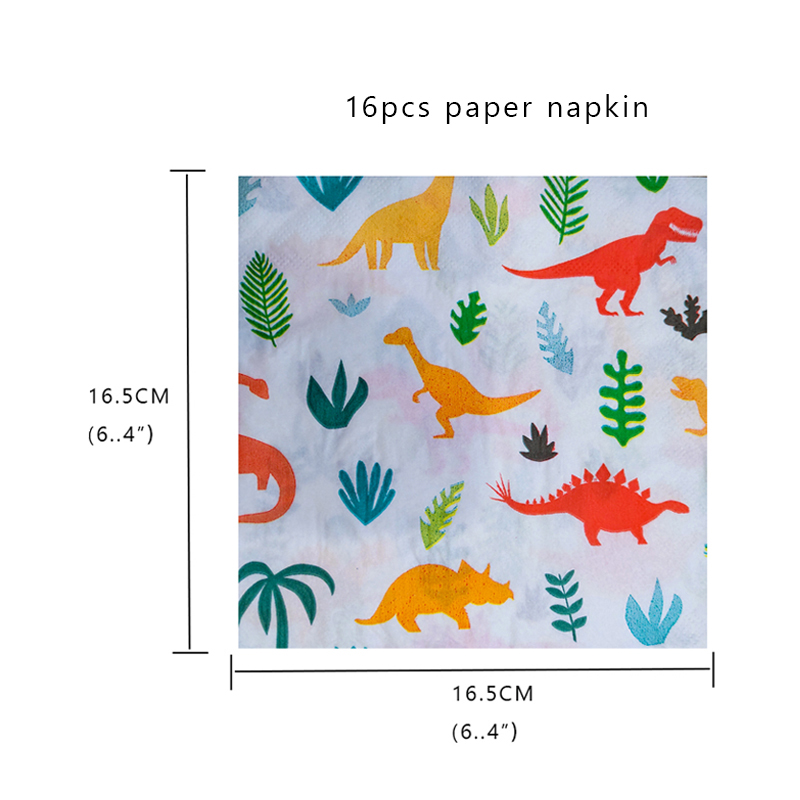 Dinosaur Disposable Tableware Dino birthday Party Decoration paper Napkin Plate Cup Kids Boy Jungle Safari Party Baby Shower