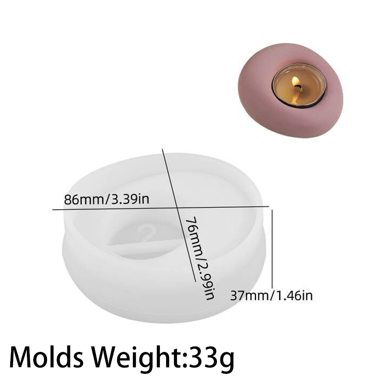 Portavelas de burbujas redondas, molde de silicona para bricolaje, Irregular, fabricación de adornos, yeso, resina de hormigón, moldes para manualidades: Verde claro