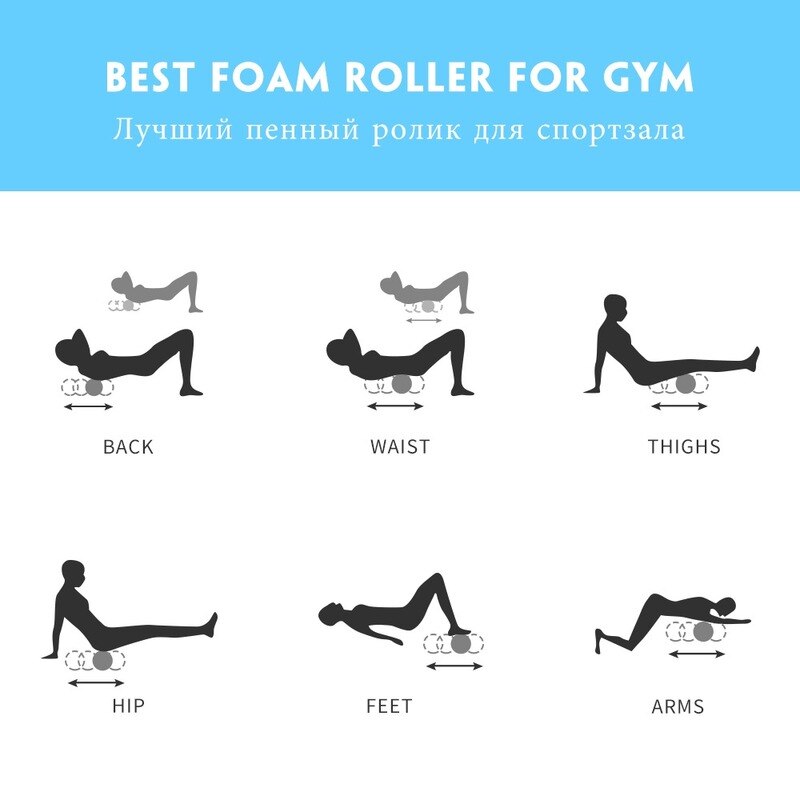 Yoga kolonne gym fitness skum rulle pilates yoga øvelse tilbage muskelmassage rulle blød yoga blok muskelrulle