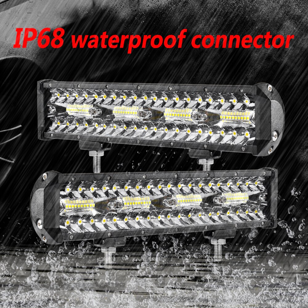 Barra de luz led de 12 pulgadas para todoterreno, 240w, accesorios 4x4, para ATV, UTV, turck, suv, 12V, 24v