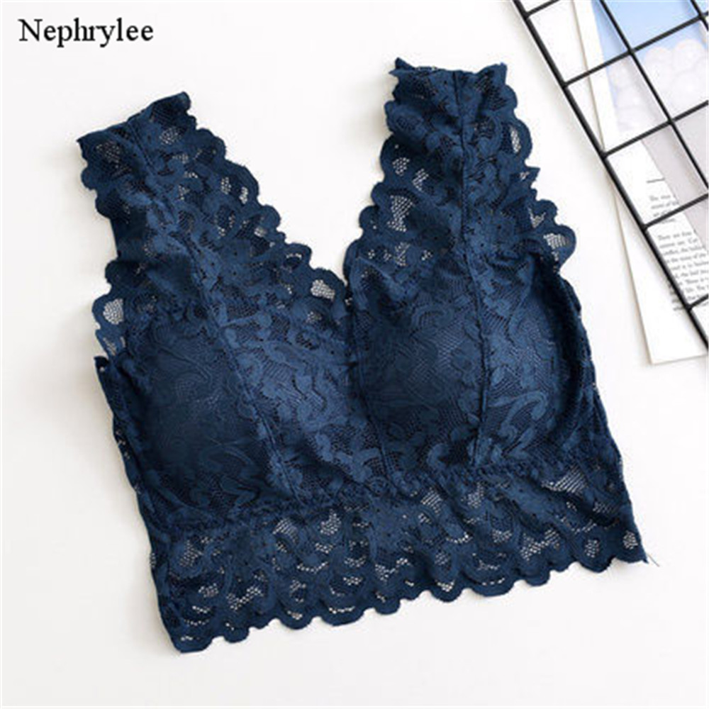 Vrouwen Sexy Bh Top Beauty Back Lace Ondergoed Sexy Bralette Vrouwelijke Backless Beha Meisje Naadloze Lingerie S00447: Blue