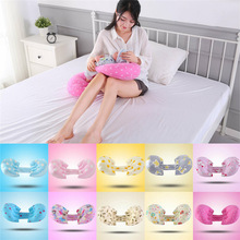Pregnancy Pillow Cushion Best Support for Belly Back Leg Hip Double Semicircle Pillow Waist Support Women Sleeping Pillows