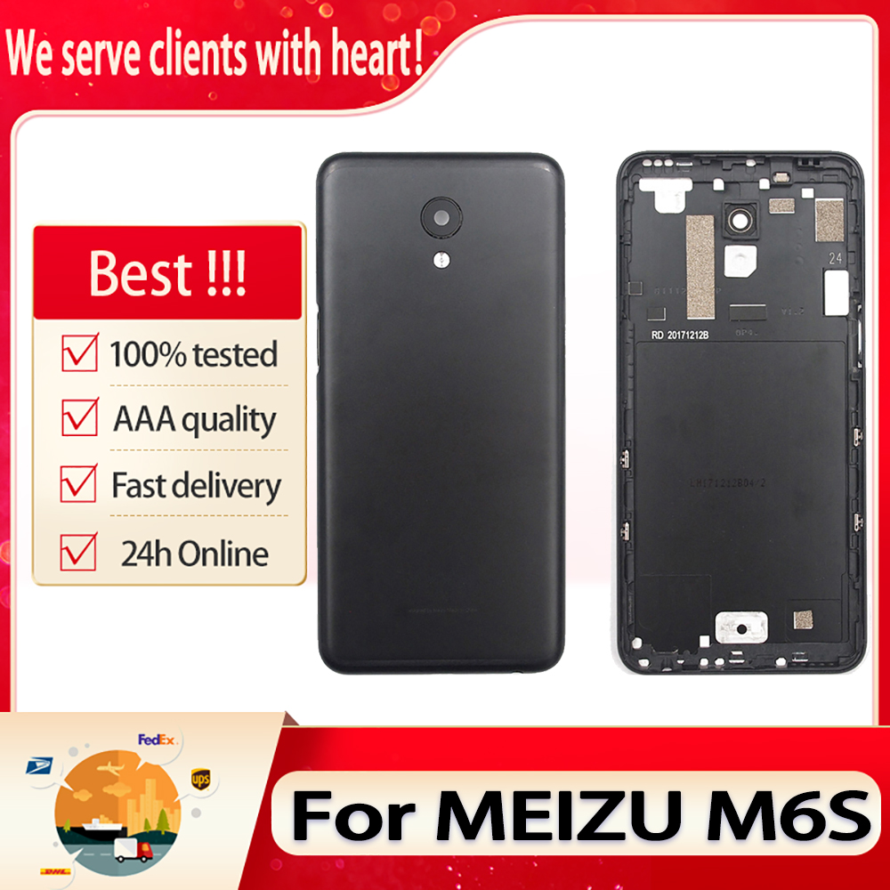 Originele Metalen Behuizing Voor Meizu M6S M712H M7121Q Achter Back Battery Cover Deur Case Vervanging Onderdelen