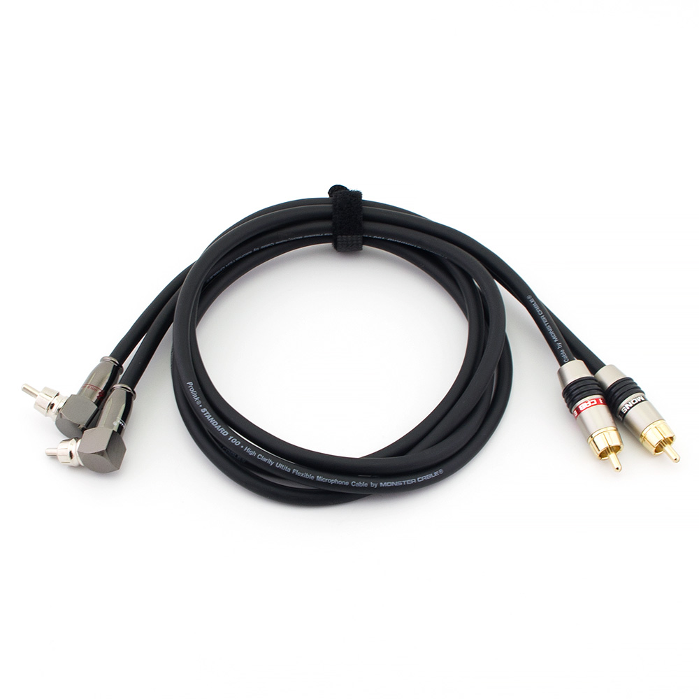 hifi Angle RCA Audio Cable Dual 2RCA to Dual 2RCA for TV DVD Speaker Subwoofer Amplifier Cable Shielded OFC