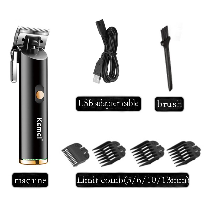barber shop all metal hair clipper cord cordless hair trimmer rechargeable electric hair cutting machine haircut