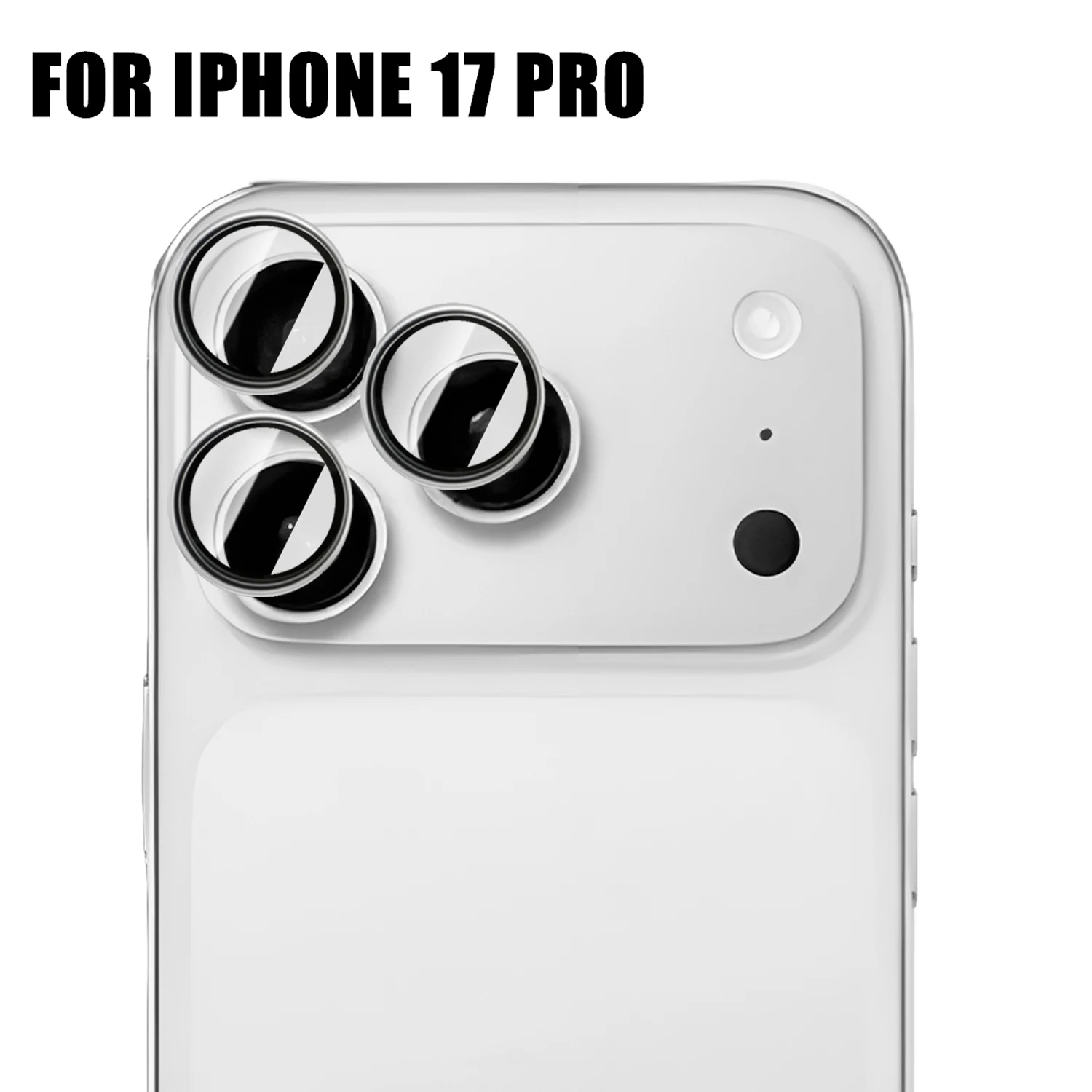 1/3/5 juegos de Protector de lente de cámara Individual, cubierta protectora de lente antiarañazos de alta definición para PC dura para IPhone 17 ProMax 17air: Negro /  Opción2