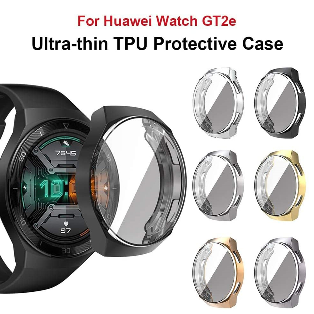 Tpu silikone taske til huawei watch  gt 2e hd fuld skærmbeskyttelsesdæksel til huawei  gt2e plating shell ur tilbehør