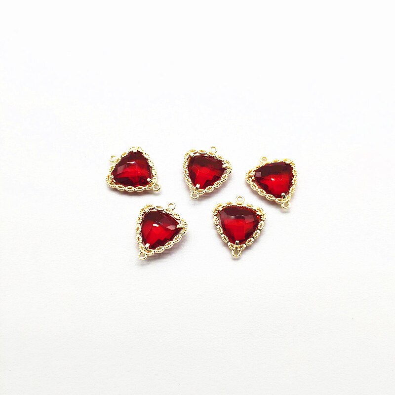 ! 20x17mm 50pcs Crystal glass Triangle Connectors for Jewelry Findings Earrings parts,hand Made Earrings Jewelry DIY