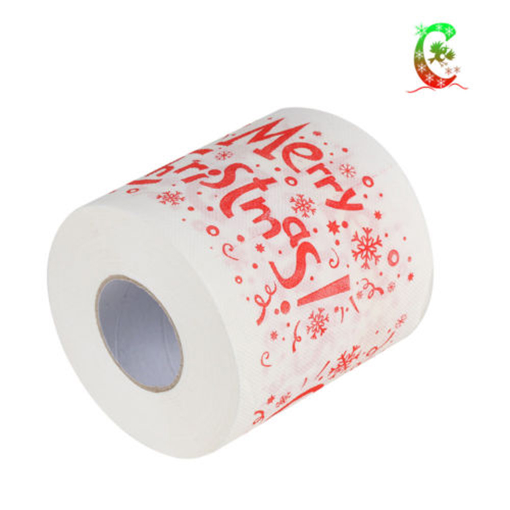 2 Layers Christmas Tree Pattern Toilet Roll Paper Total length 30m Toilet paper For Home Bathroom Table Decoration Supplies: D