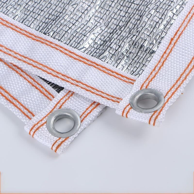 75% Sunblock Shade Cloth Anti-Aging Sun Mesh UV Resistant Net Aluminum Foil Sun Room Shade Net Greenhouse Thermal Insulation Net