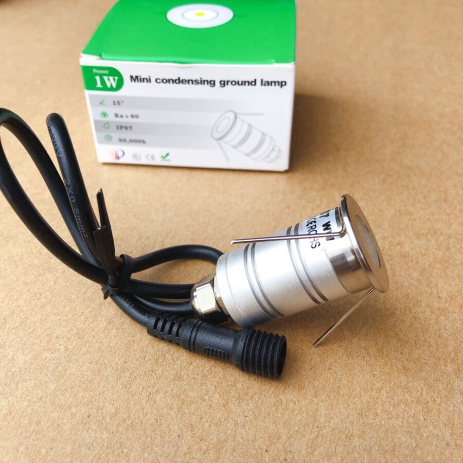 12V Waterproof 1W IP67 Mini LED Underground Light Outdoor Ground Garden Path Floor Buried Yard Spot Landscape Terrace Lighting