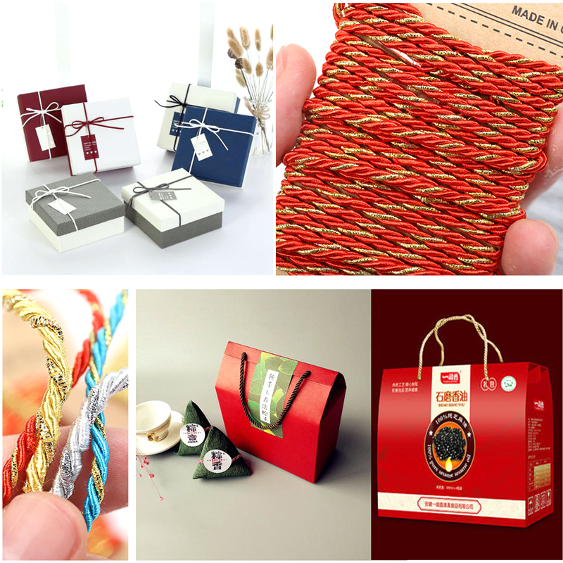 Cordones trenzados artesanales de 1,5 MM, cordón de embalaje de , cuerda de hilo, fabricación de pulseras, cuerda artesanal hecha a mano, decoración de boda, 3 metros
