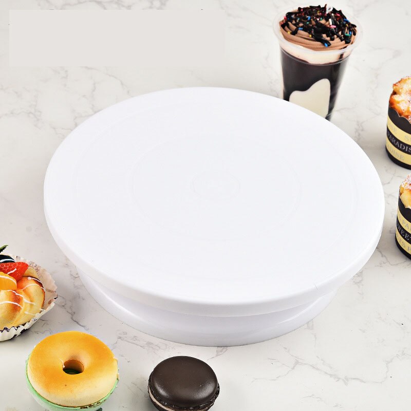 10 Inch Roterende Taart Draaitafel Witte Cake Stand Spinner Voor Taart Decoraties, Gebak, Cupcakes