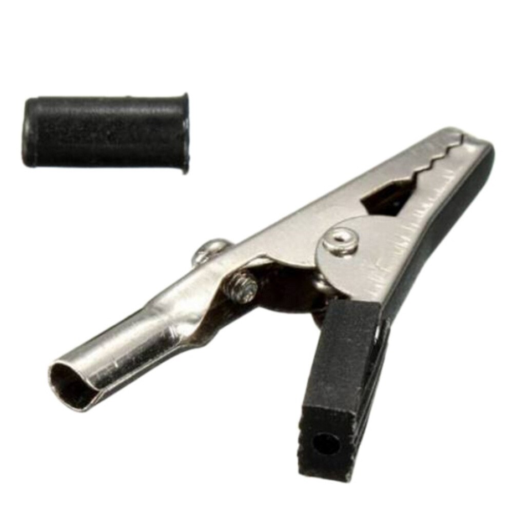 Alligator Clips Durable Red Black Alligator Clip Clamp to 4mm Banana Female Jack Test Adapter 2Pcs